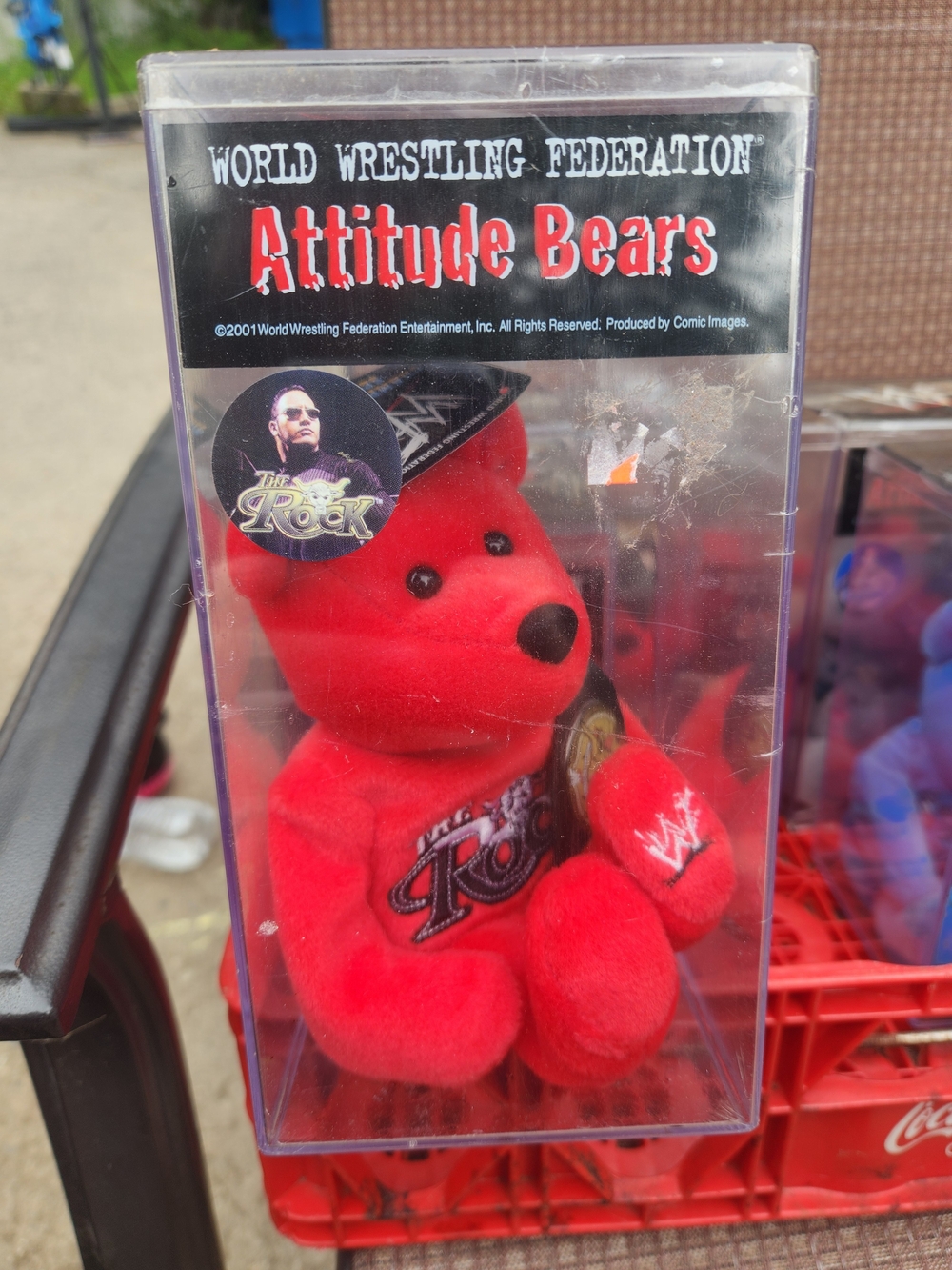 Attitude Bears Red Wrestling Plush — The Rock Edition